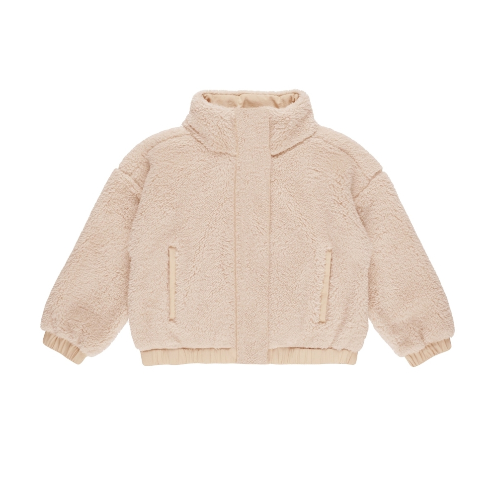 Rylee + Cru Cream Sherpa Puffer Jacket